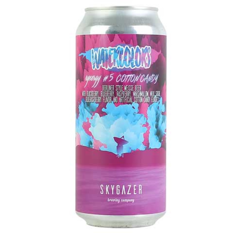 Skygazer Watercolors – Synergy 5 – Blackberry, Blueberry, Raspberry, Blue-Raspberry Cotton Candy, Milk Sugar And Marshmallow 16OZ SINGLE CAN