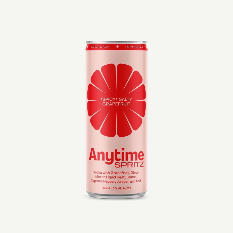 Anytime Spritz Spicy Salty Grapefruit 6x 4-packs (24 Cans)