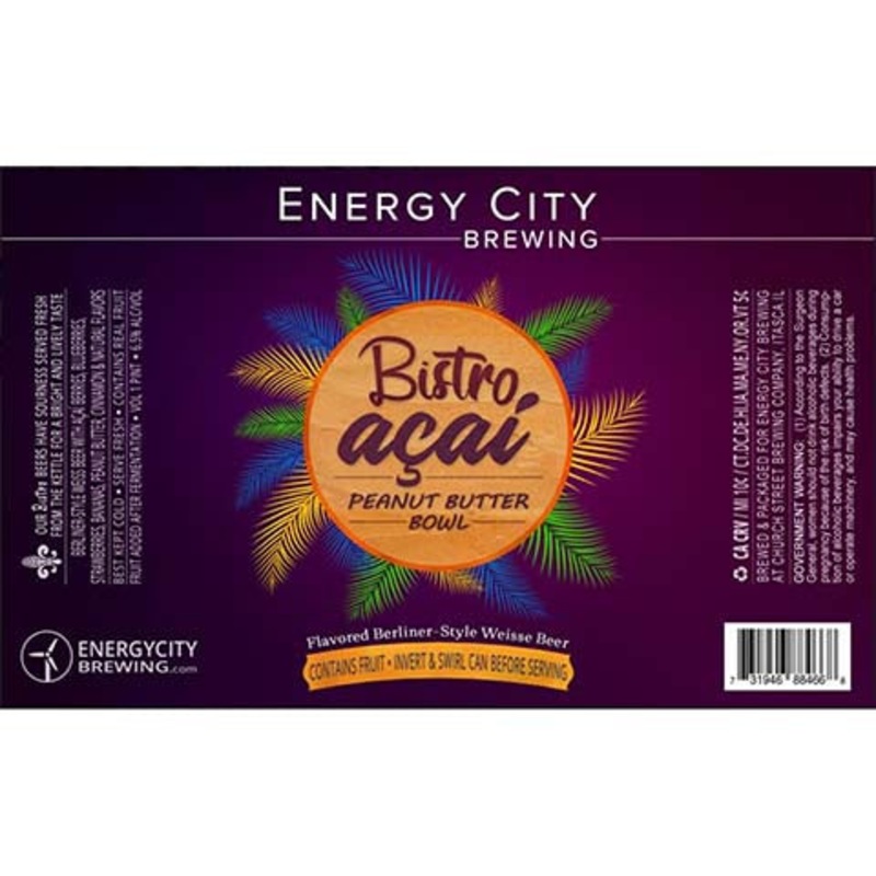 Energy City Bistro Acai Peanut Butter Bowl Sour 16OZ SINGLE CAN