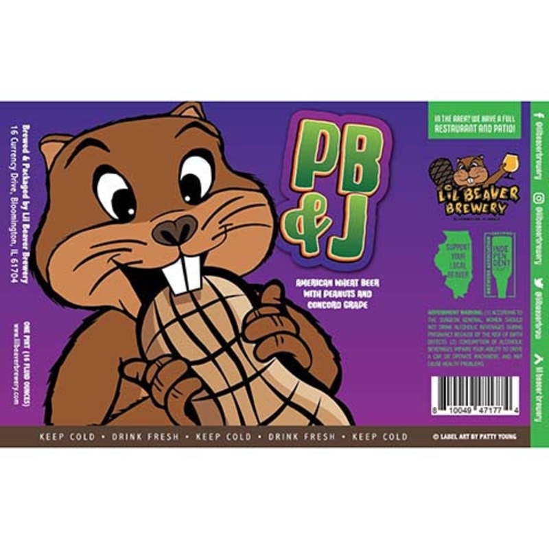 Lil Beaver PB & J Wheat Beer 16OZ SINGLE CAN