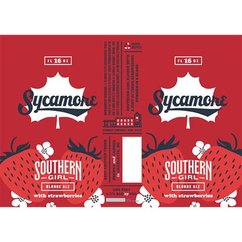 Sycamore Southern Girl Blonde Ale (Strawberry) 16OZ SINGLE CAN