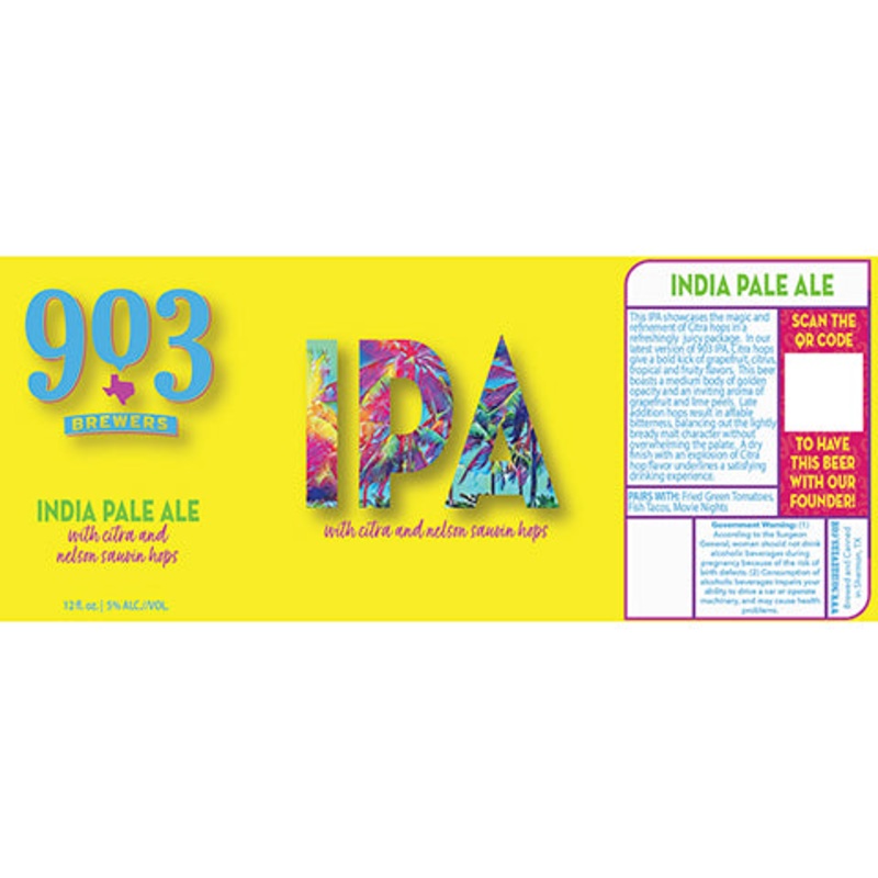 903 Brewers IPA 12OZ SINGLE CAN