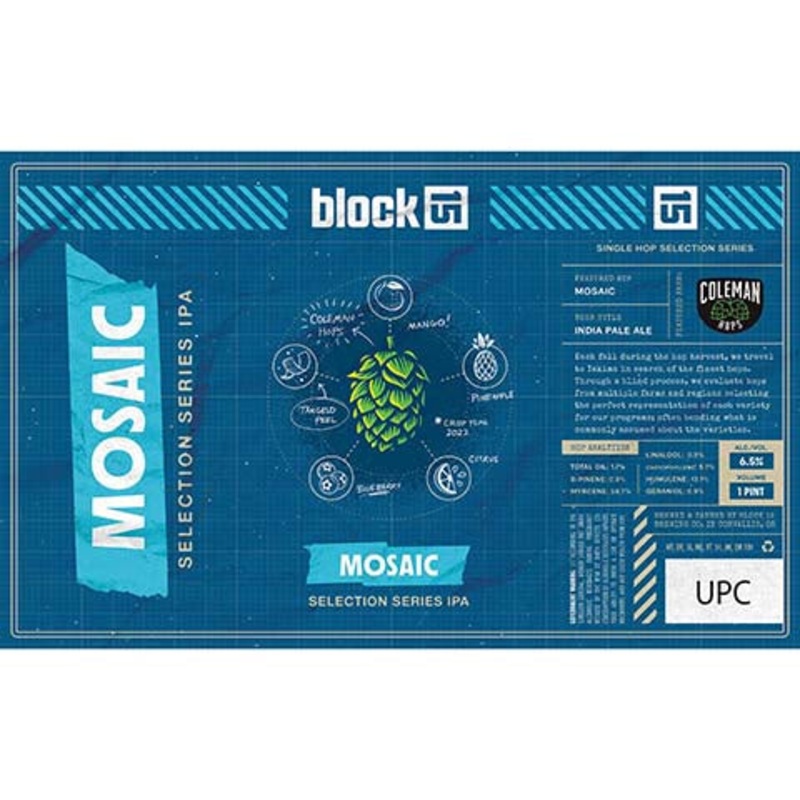 Block 15 Mosaic Selection Series IPA 16OZ SINGLE CAN