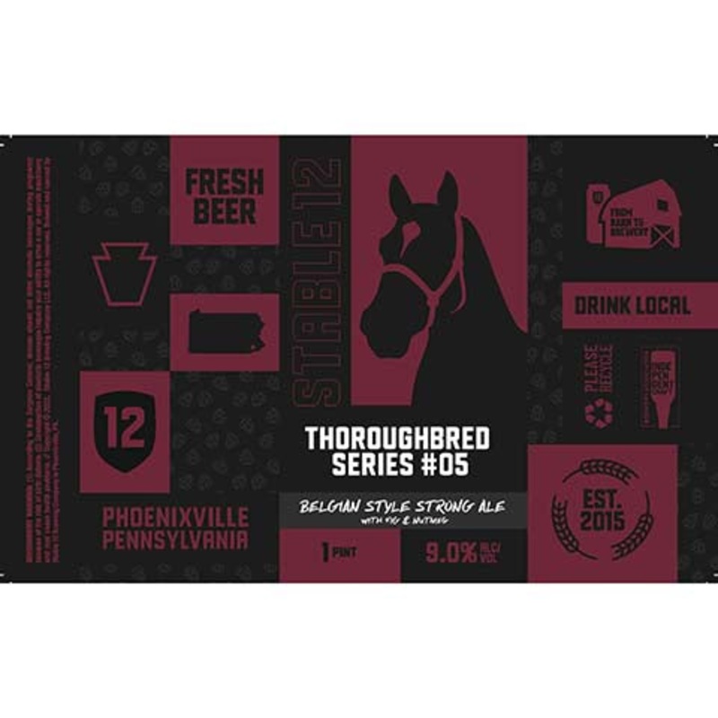 Stable 12 Thoroughbred Series #05 Belgian Strong Ale 16OZ SINGLE CAN