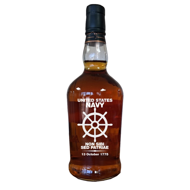 Buffalo Trace United States Navy Anniversary Bottle Limited Edition Etched Bottle