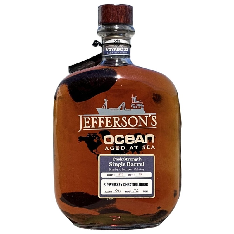Jeffersons Ocean Sip Whiskey x Nestor Liquor Cask Strength Single Barrel
