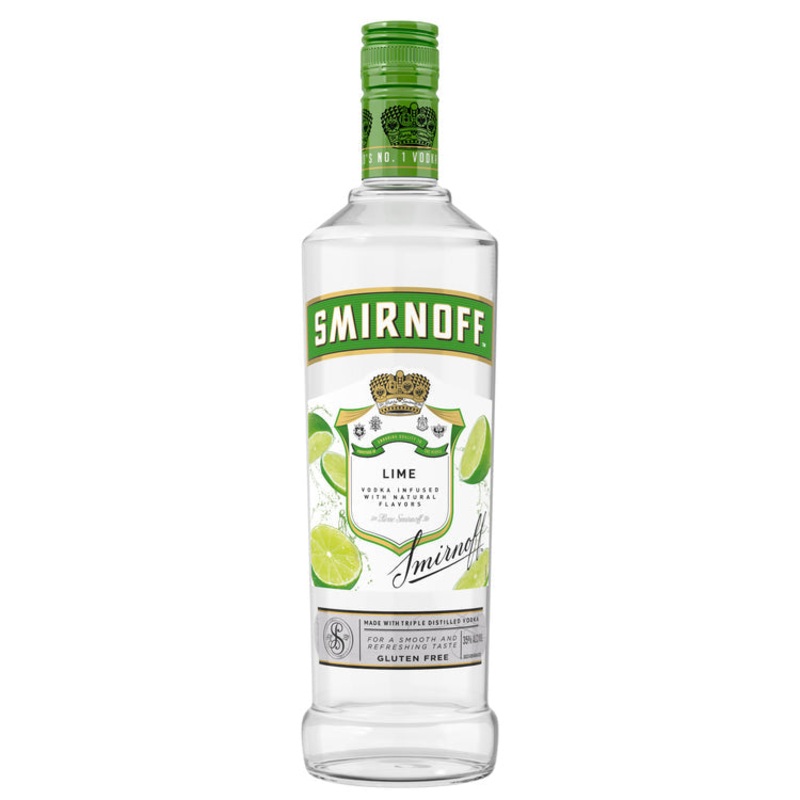 SMIRNOFF LIME FLAVORED VODKA 70 750ML 750ML