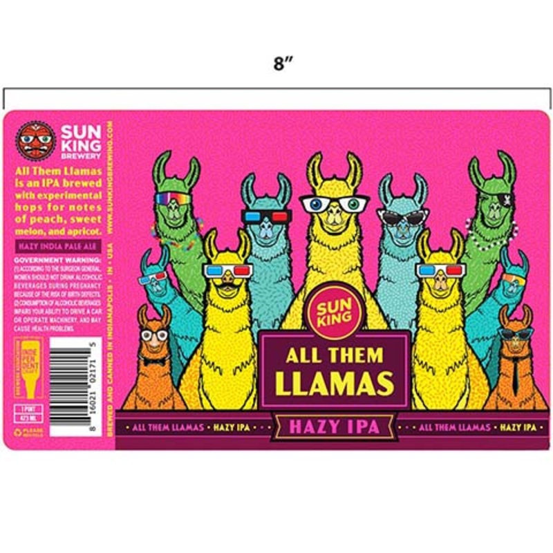 Sun King All Them Llamas Hazy IPA 16OZ SINGLE CAN