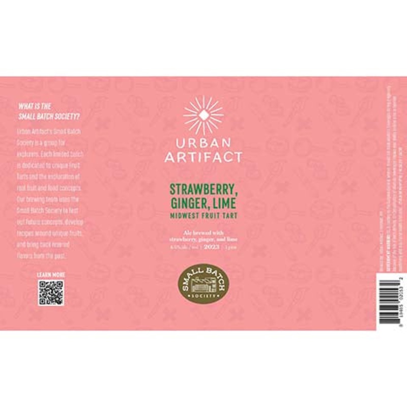 Urban Artifact Strawberry, Ginger, Lime Fruit Tart Ale 16OZ SINGLE CAN