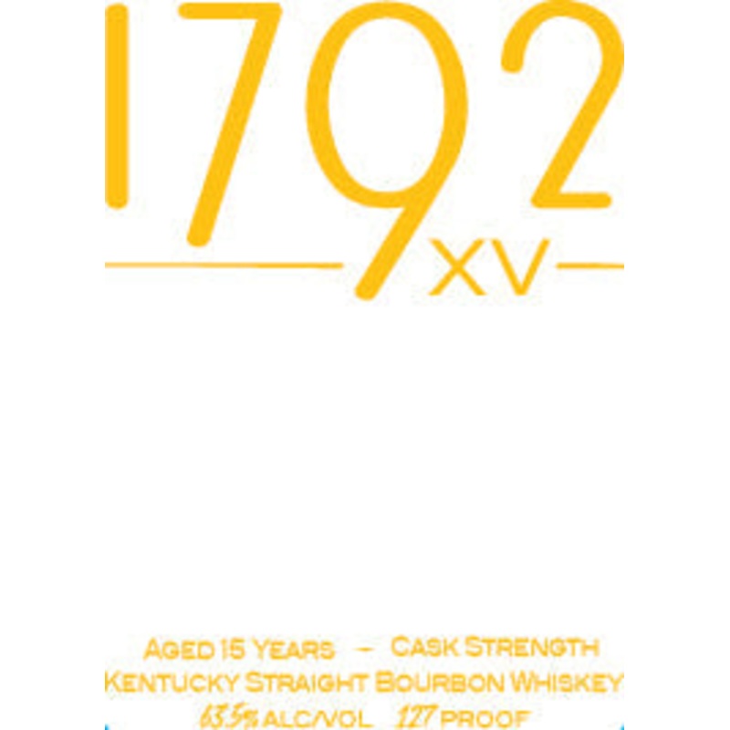1792 XV Aged 15 Years Cask Strength Kentucky Straight Bourbon 1L