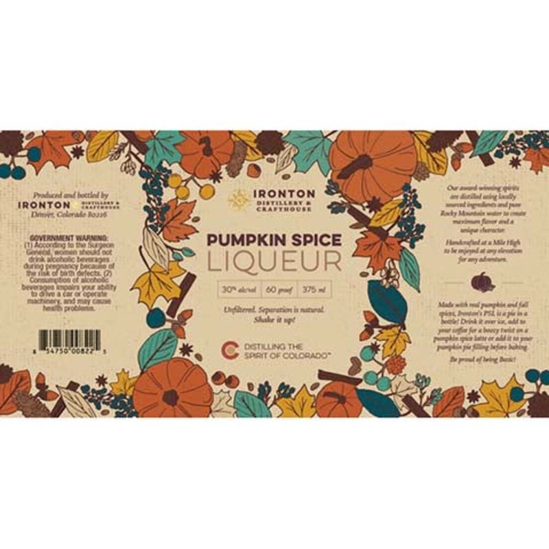 Ironton Pumpkin Spice Liqueur 375ML BTL