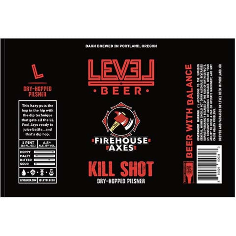 Level Beer Kill Shot Pilsner 16OZ SINGLE CAN