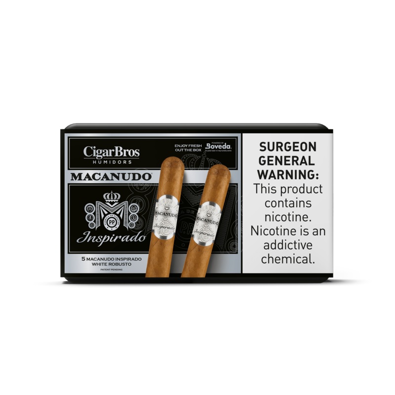 Macanudo Inspirado By CigarBros 5ct Macanudo Inspirado White + 5% Discount + FREE Humidor