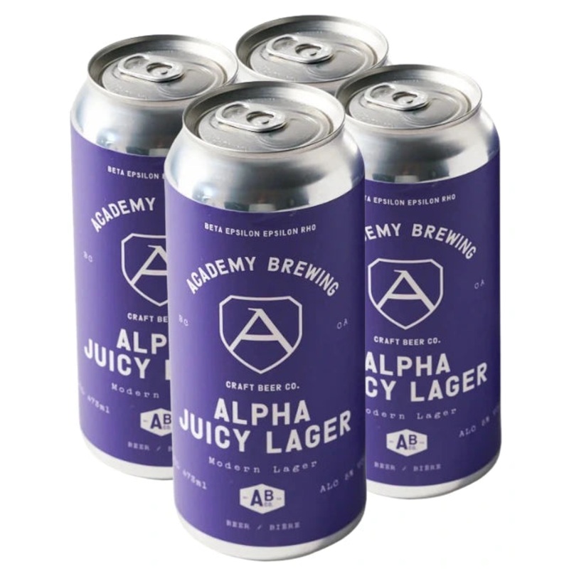ACADEMY BREWING ALPHA JUICY LAGER 473ML 4PK CAN @ Kelowna [1047356] 1892 ml