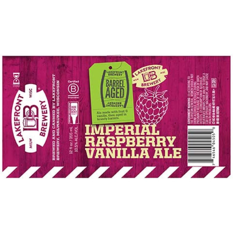 Lakefront Barrel Aged Imperial Raspberry Vanilla Ale 12OZ SINGLE CAN