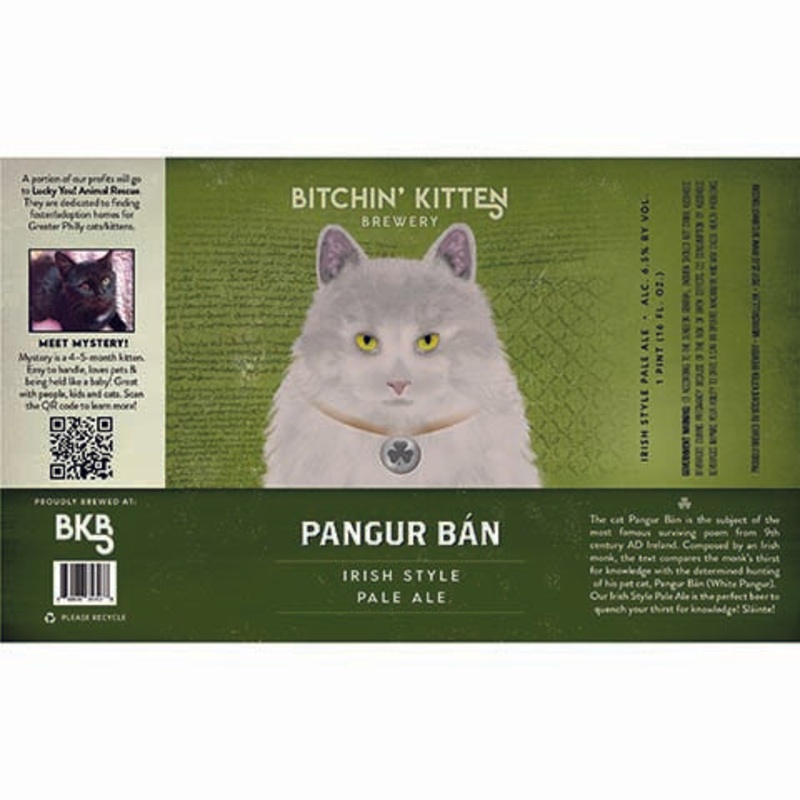 Bitchin’ Kitten Pangur Ban Irish Pale Ale 16OZ SINGLE CAN