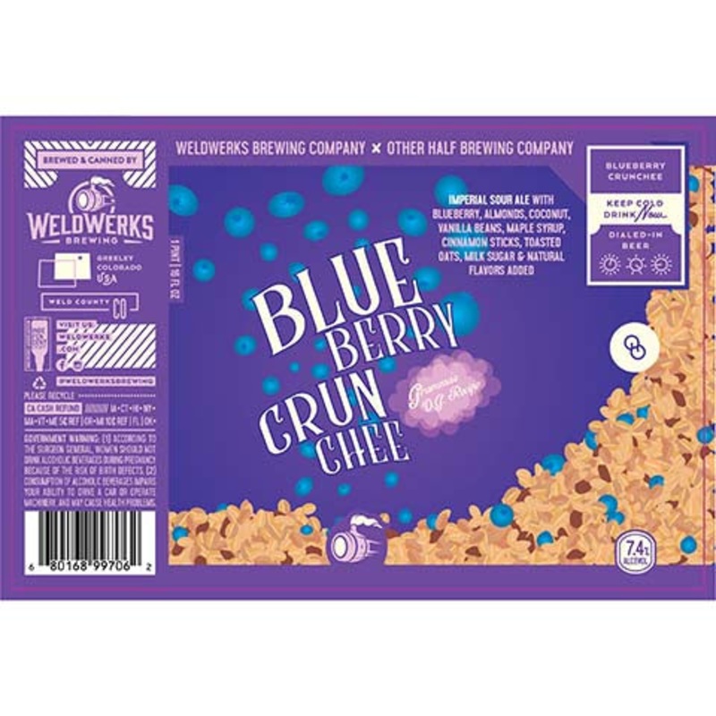 Weldwerks Blueberry Crunchee Imperial Sour Ale 16OZ SINGLE CAN