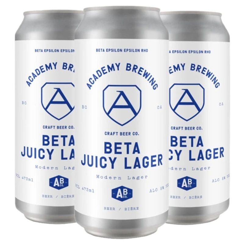 ACADEMY BREWING BETA JUICY LAGER 473ML 4PK CAN @ Kelowna [1047357] 1892 ml