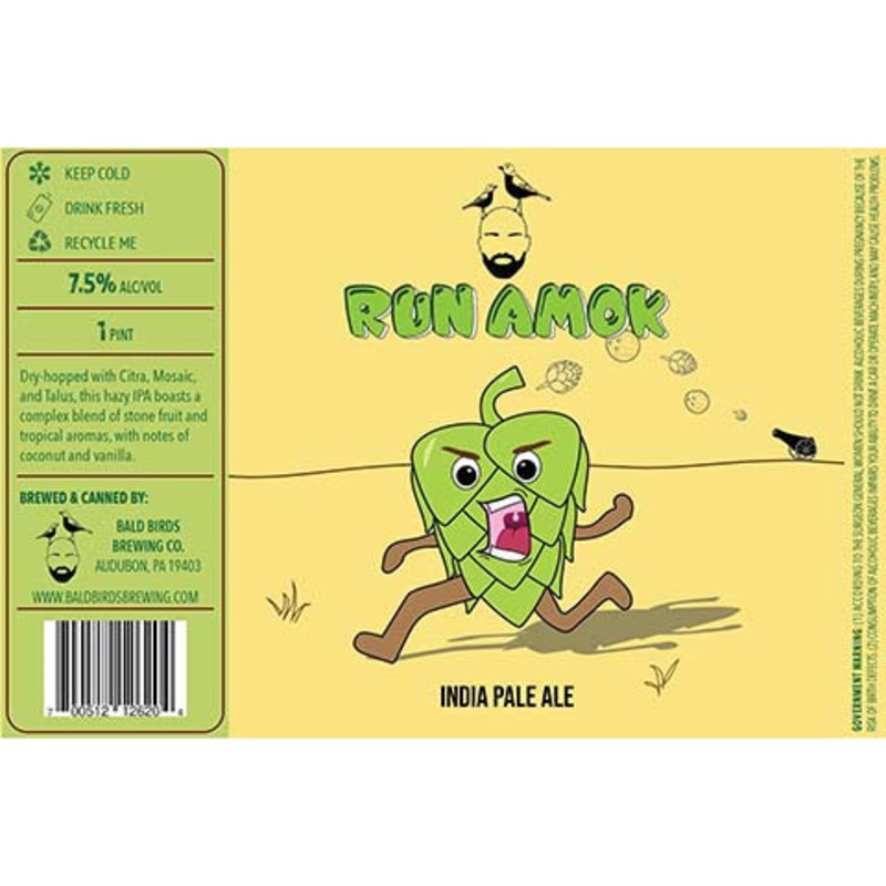 Bald Birds Run Amok IPA 16OZ SINGLE CAN