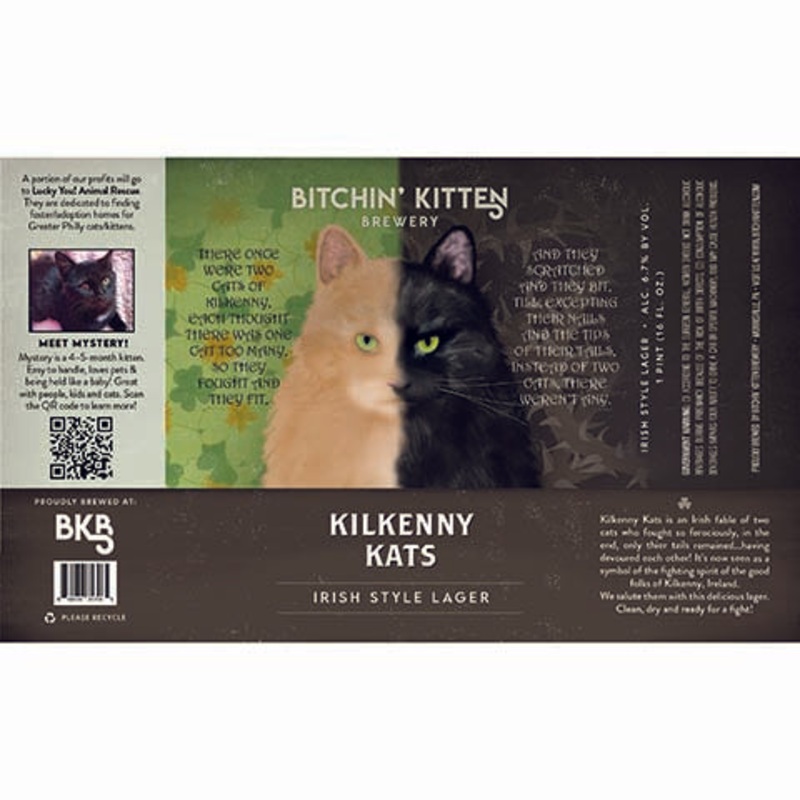 Bitchin’ Kitten Kilkenny Kats Irish Lager 16OZ SINGLE CAN