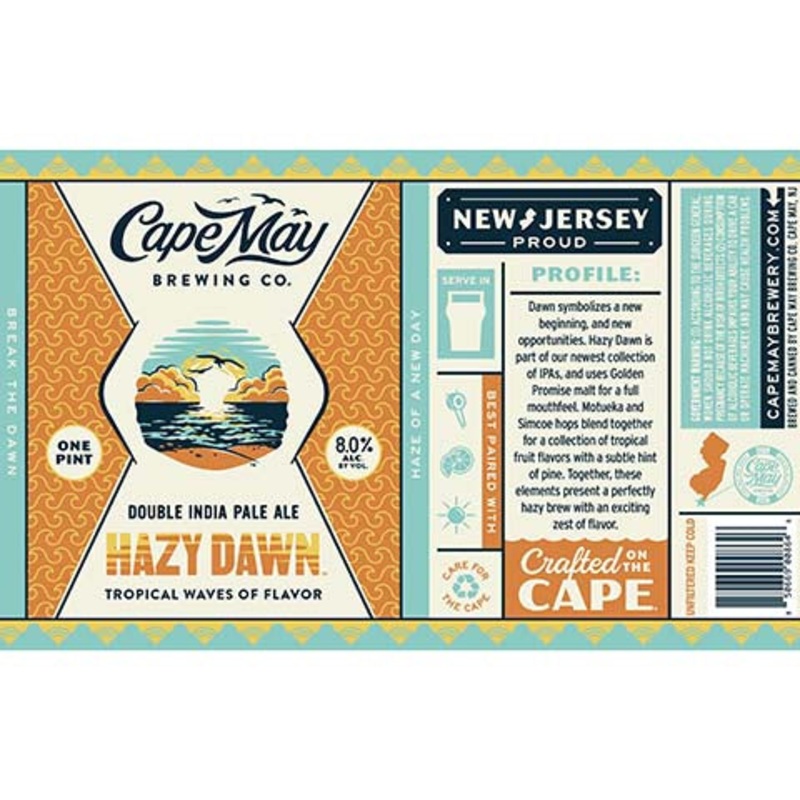 Cape May Hazy Dawn DIPA 16OZ SINGLE CAN