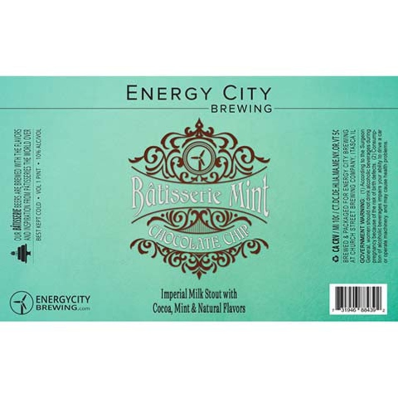 Energy City Batisserie Mint Chocolate Chip Imperial Milk Stout 16OZ SINGLE CAN