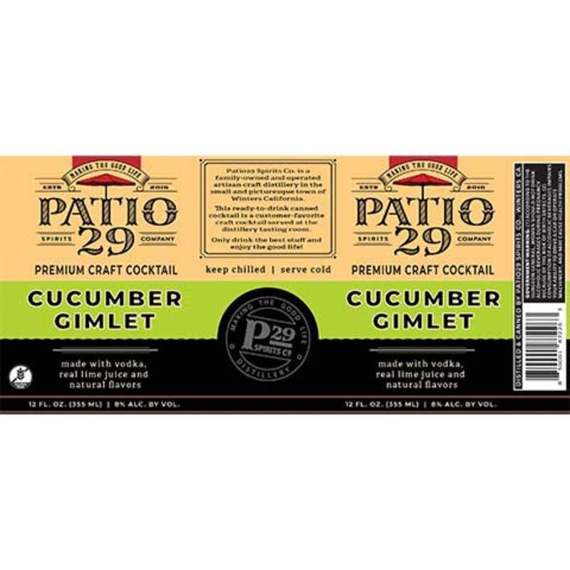 Patio29 Cucumber Gimlet 12OZ SINGLE CAN