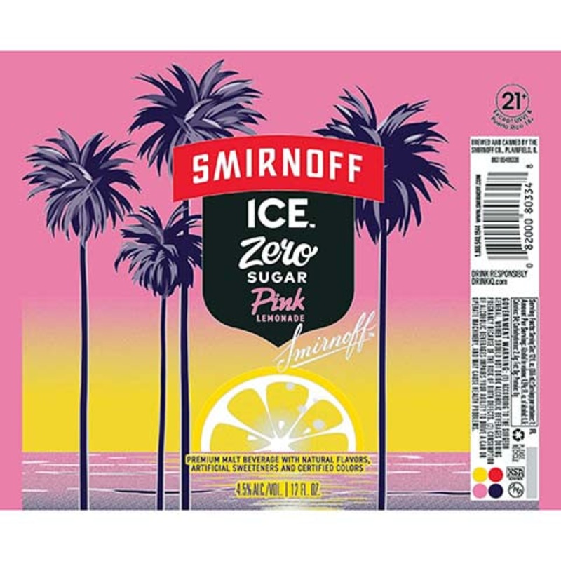 Smirnoff Ice Zero Sugar Pink Lemonade 12OZ SINGLE CAN