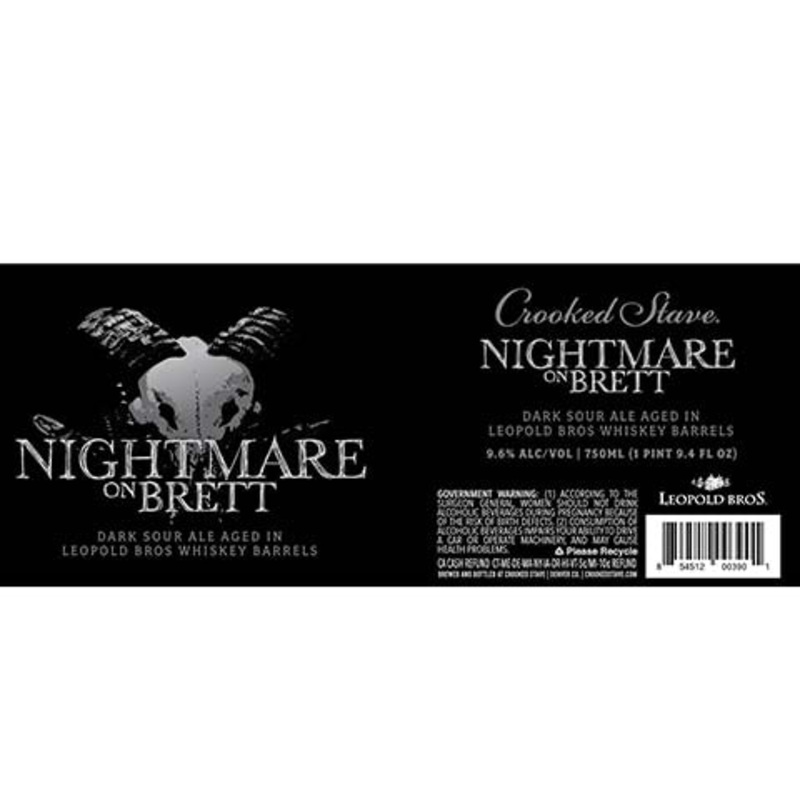 Crooked Stave Nightmare On Brett Dark Sour Ale 12OZ SINGLE CAN