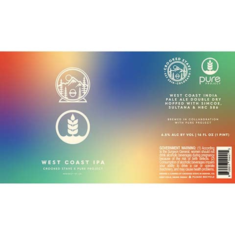 Crooked Stave/Pure Project West Coast IPA 16OZ SINGLE CAN