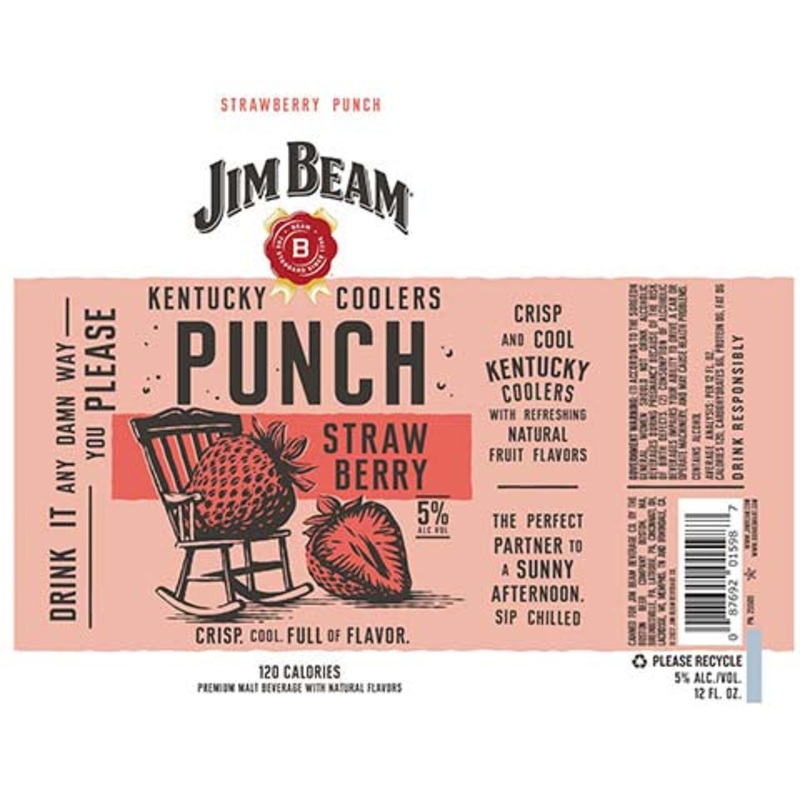 Jim Beam Strawberry Punch 12OZ SINGLE CAN