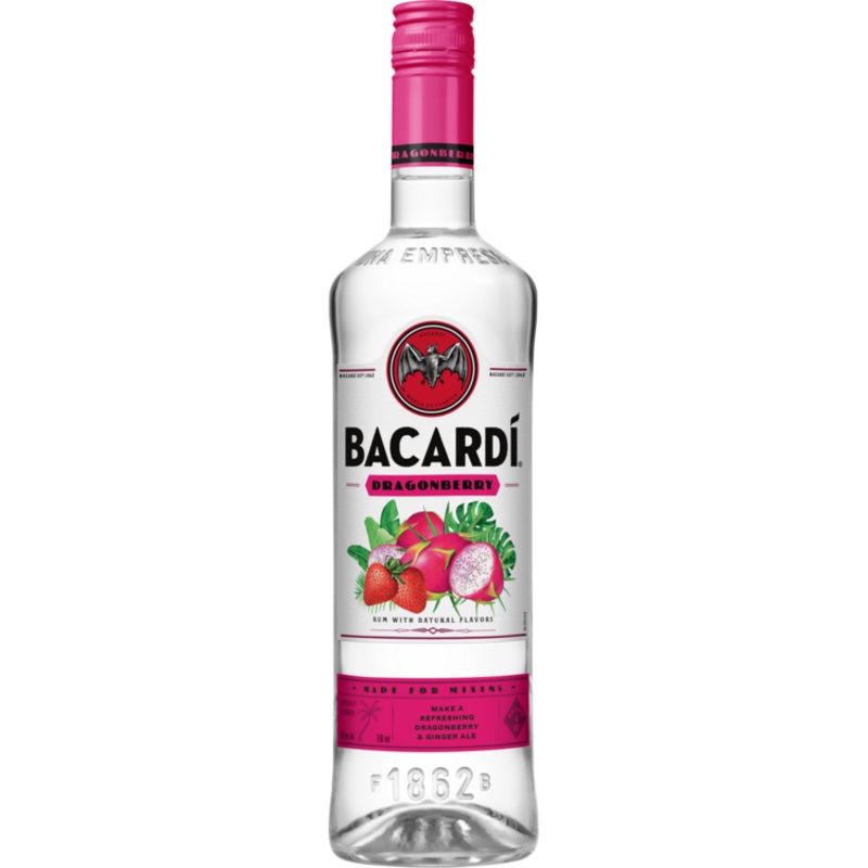 BACARDI DRAGON BERRY FLAVORED RUM 70 750ML 750ML