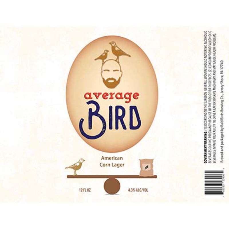 Bald Birds Average Bird Lager 12OZ SINGLE CAN