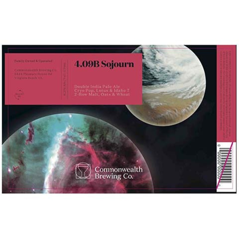 Commonwealth 4.09B Sojourn DIPA 16OZ SINGLE CAN