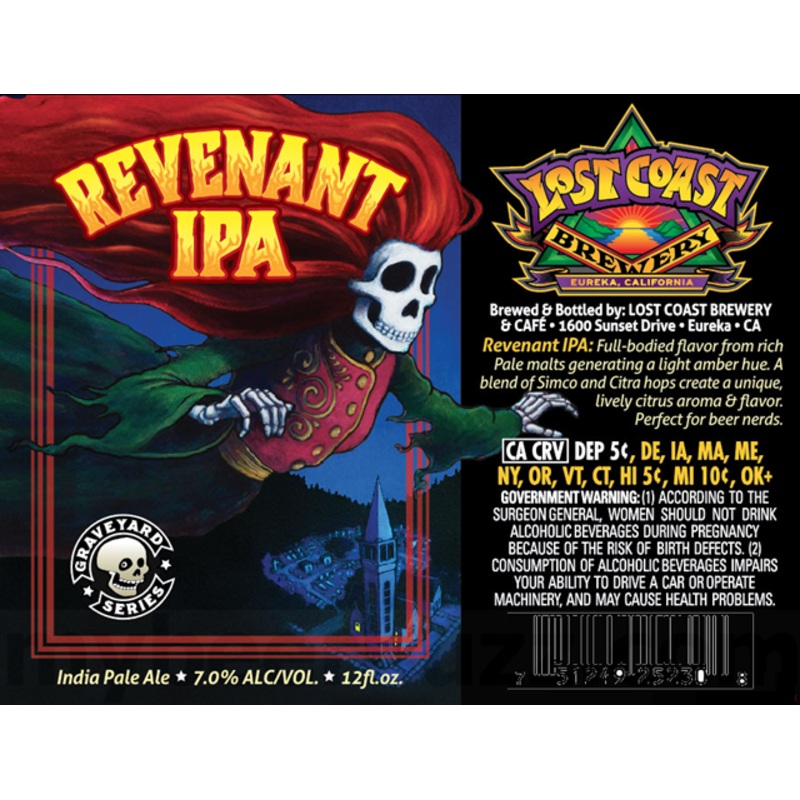 LOST COAST REVENANT IPA 2/12PK 12 oz (24)
