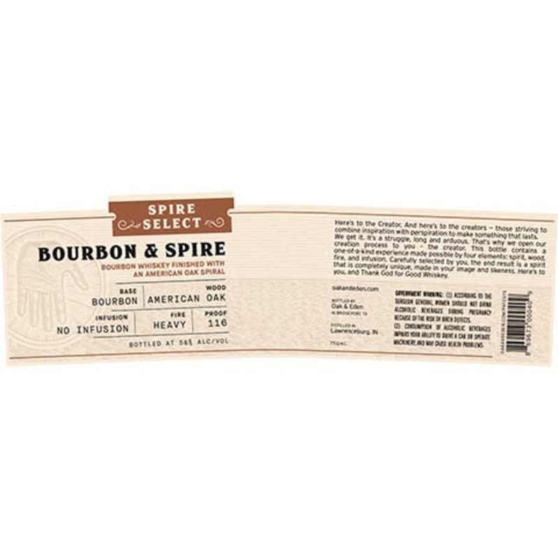 Oak & Eden Spire Select Bourbon & Spire No Infusion Bourbon Whiskey 750ML BTL