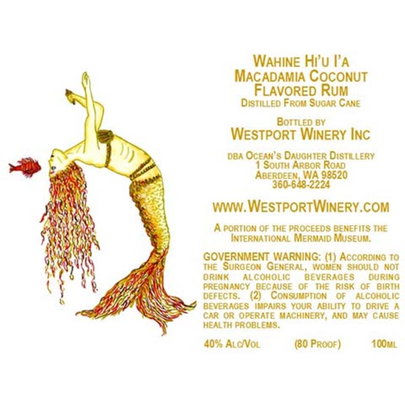 Ocean’s Daughter Wahine Hi’U I’a Flavored Rum 100ML BTL