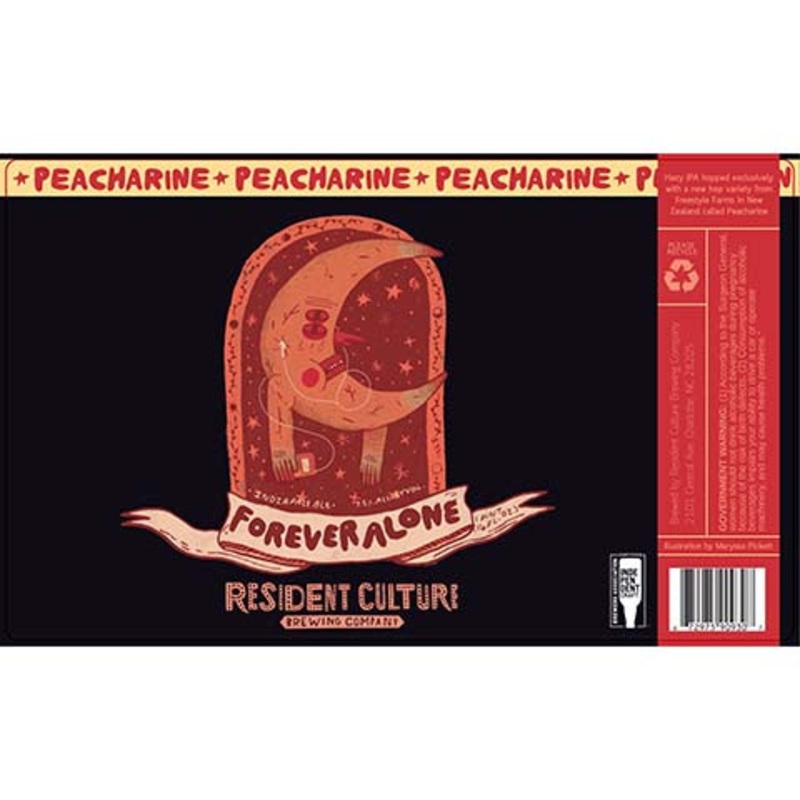 Resident Culture Forever Alone Peacharine IPA 16OZ SINGLE CAN
