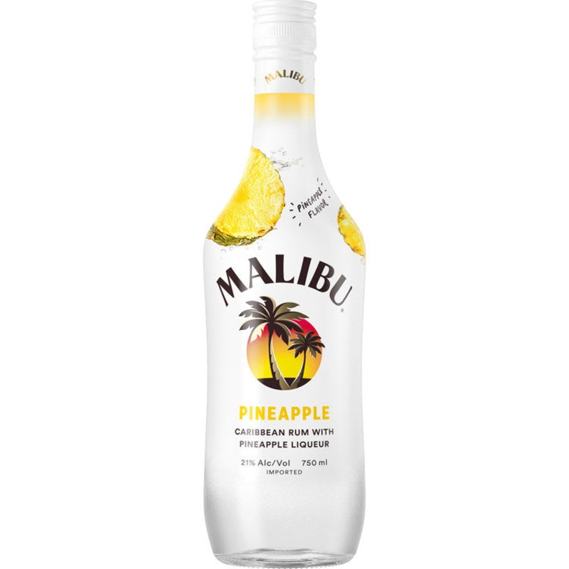 MALIBU PINEAPPLE FLAVORED RUM 42 750ML 750ML