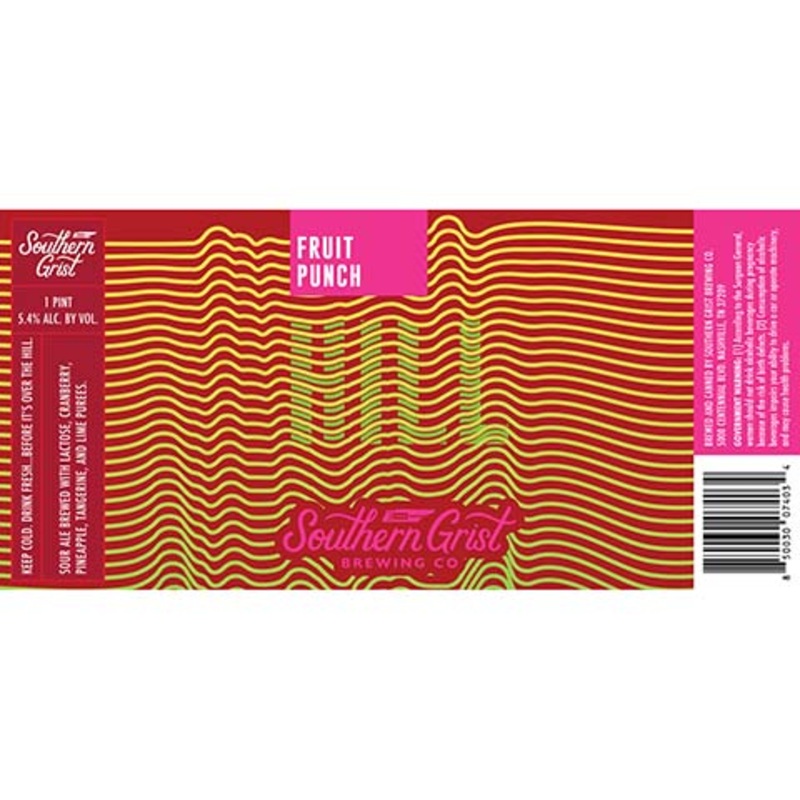 Southern Grist Fruit Punch Hill Sour Ale 16OZ SINGLE CAN