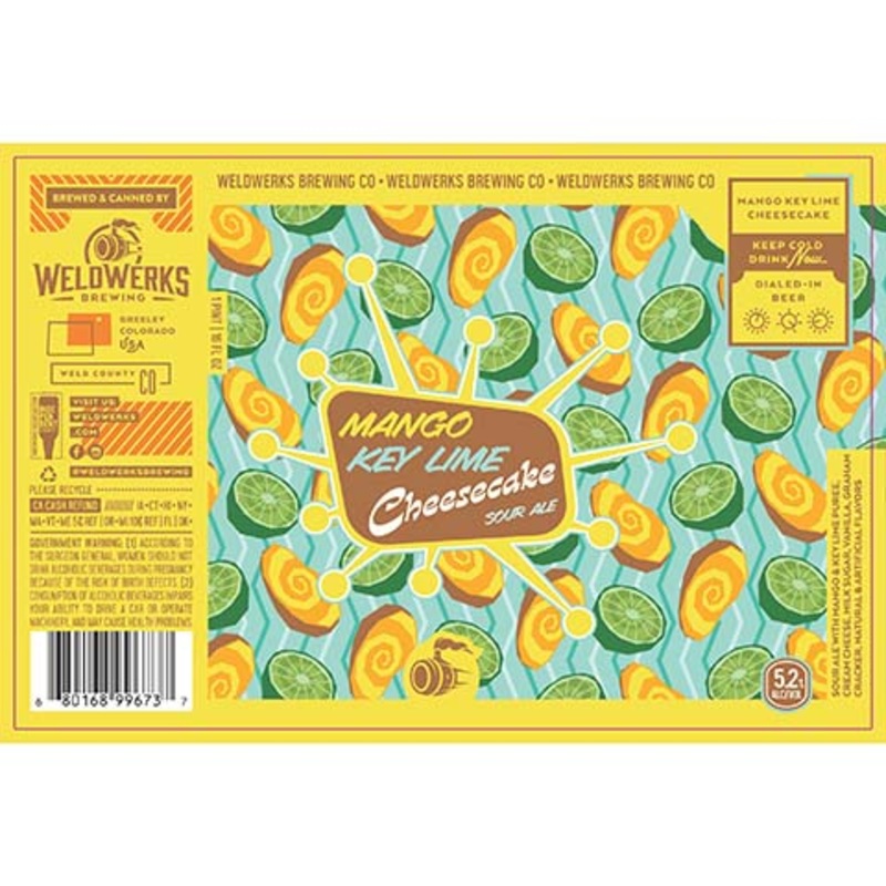 Weldwerks Mango Key Lime Cheesecake Sour Ale 16OZ SINGLE CAN