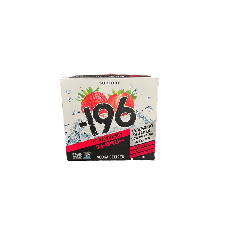 -196 Strawberry Vodka Seltzer 4 Pack