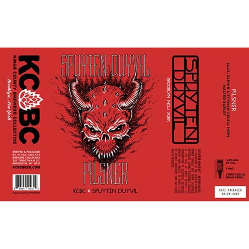 Kings County Brewers Collective Spuyten Duyvil Pilsner 16OZ SINGLE CAN