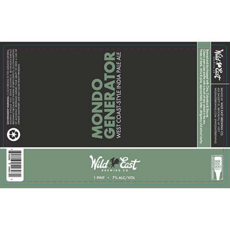 Wild East Mondo Generator IPA 16OZ SINGLE CAN
