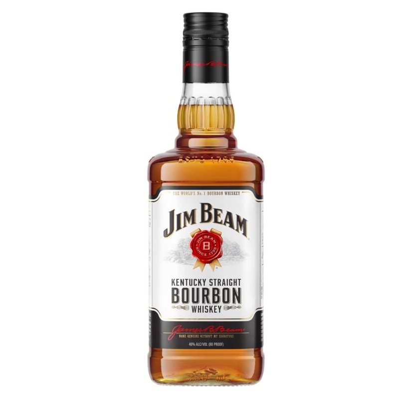 JIM BEAM STRAIGHT BOURBON WHITE LABEL 80 750ML 750ML