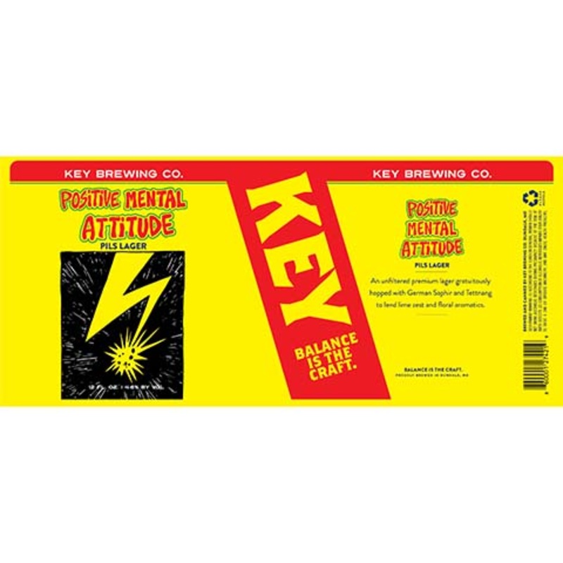 Key Positive Mental Attitude Pils Lager 12OZ SINGLE CAN