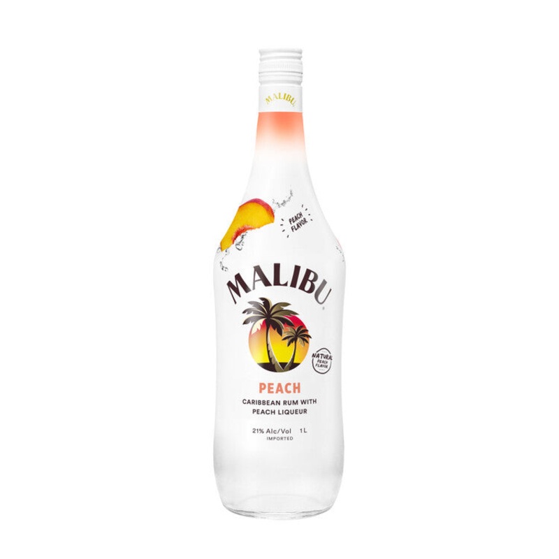 Malibu Peach Flavored Rum 42 750ML 750ML