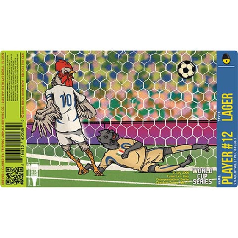 Tripping Animals Player #12 Lager (France vs. Italy) 16OZ SINGLE CAN