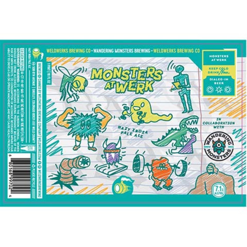 Weldwerks Monsters At Werk Hazy IPA 16OZ SINGLE CAN