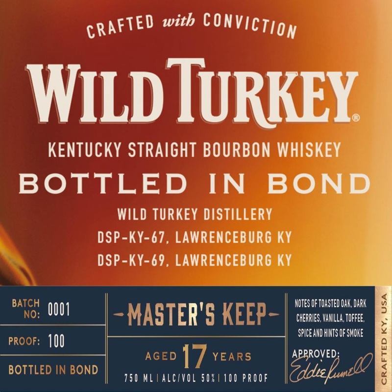Wild Turkey Master’s Keep Bottled In Bond 17 Year Old